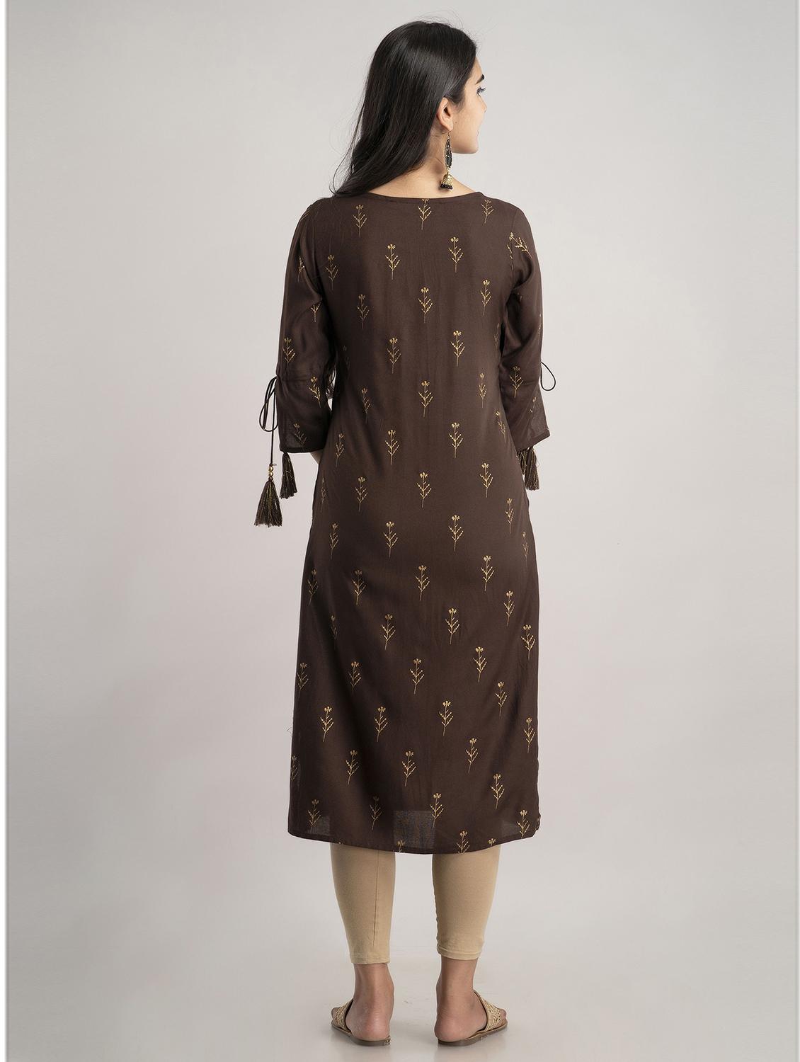 women's straight kurta - 19481938 - Standard Image - 2