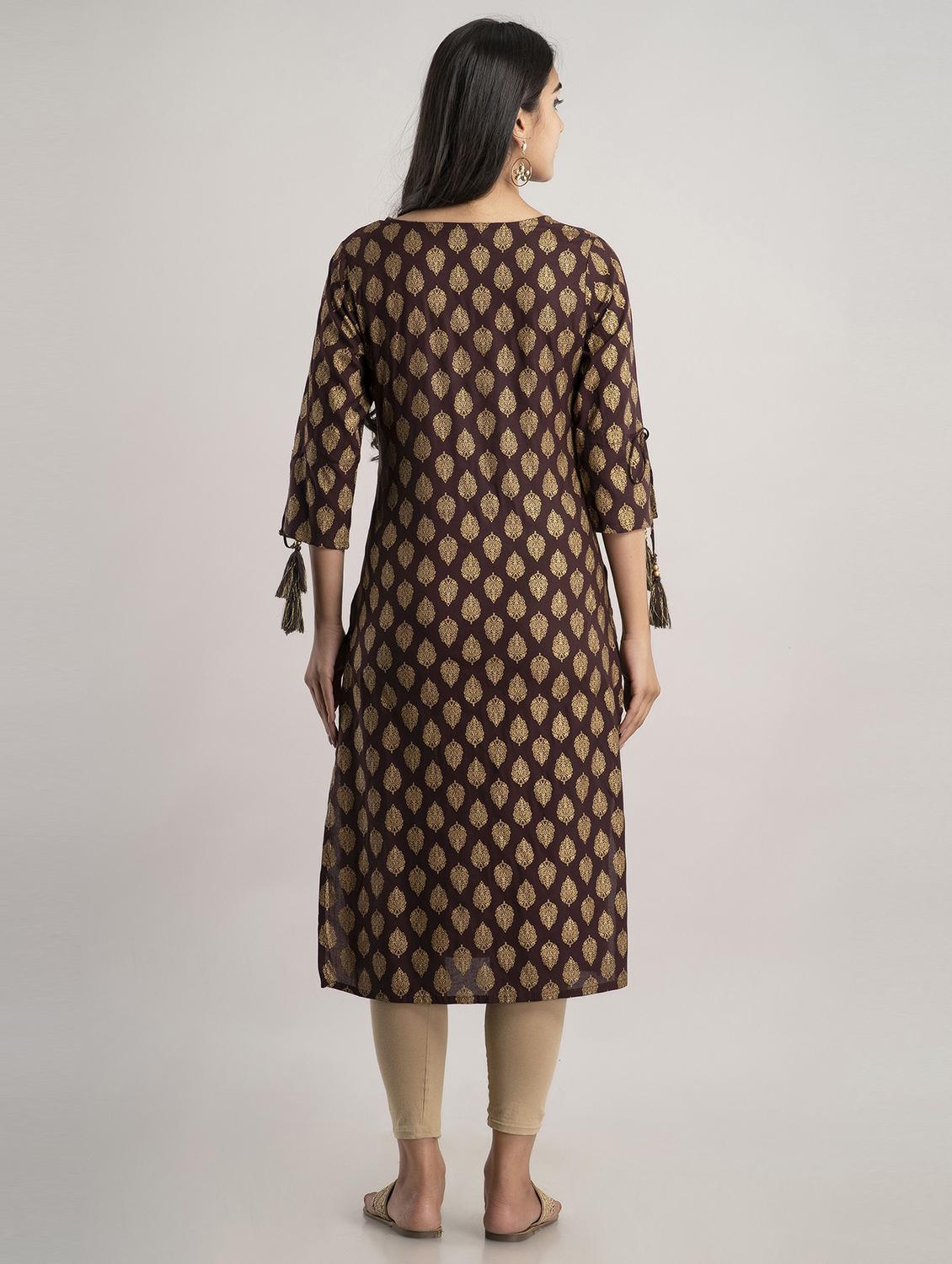 women's straight kurta - 19481939 - Standard Image - 2