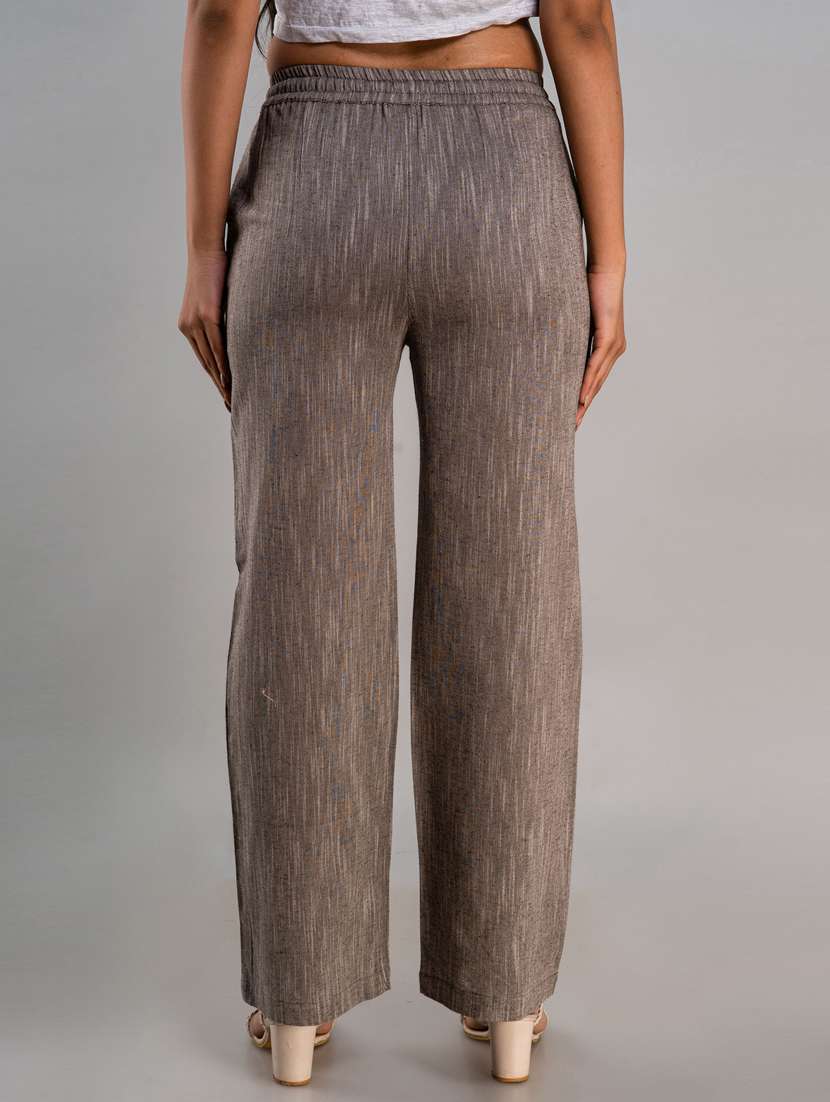 women drawstring waist solid palazzo - 19481991 - Standard Image - 2