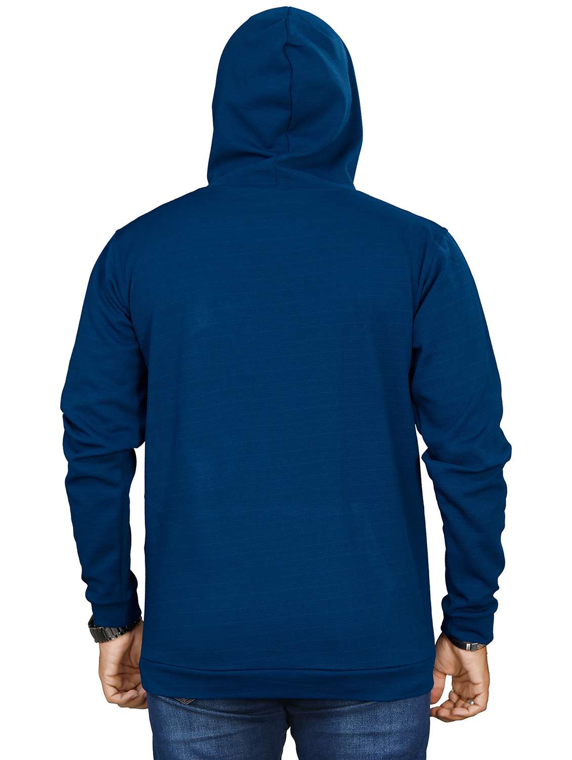 blue hooded cotton blend regular sweatshirt - 19482640 - Standard Image - 2
