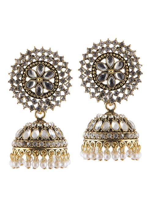 white alloy jhumka earring - 19482649 -  Standard Image - 0