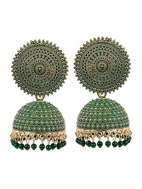 green alloy jhumka earring - 19482652 -  Standard Image - 0