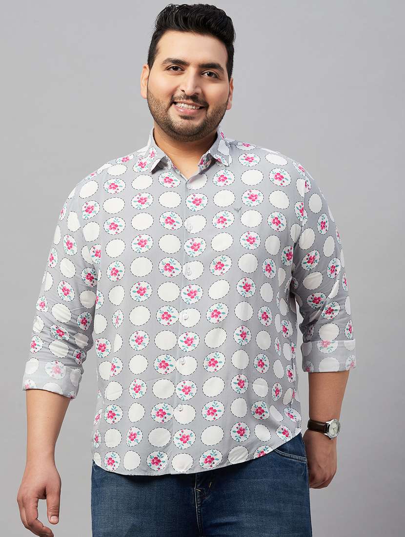 mens geometric casual shirt