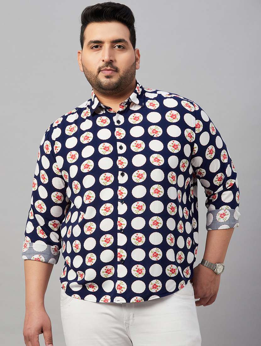 mens polka dot casual shirt