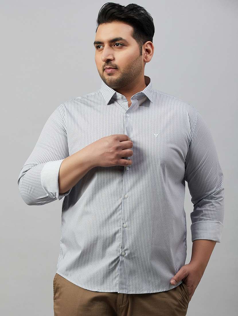 mens micro print casual shirt