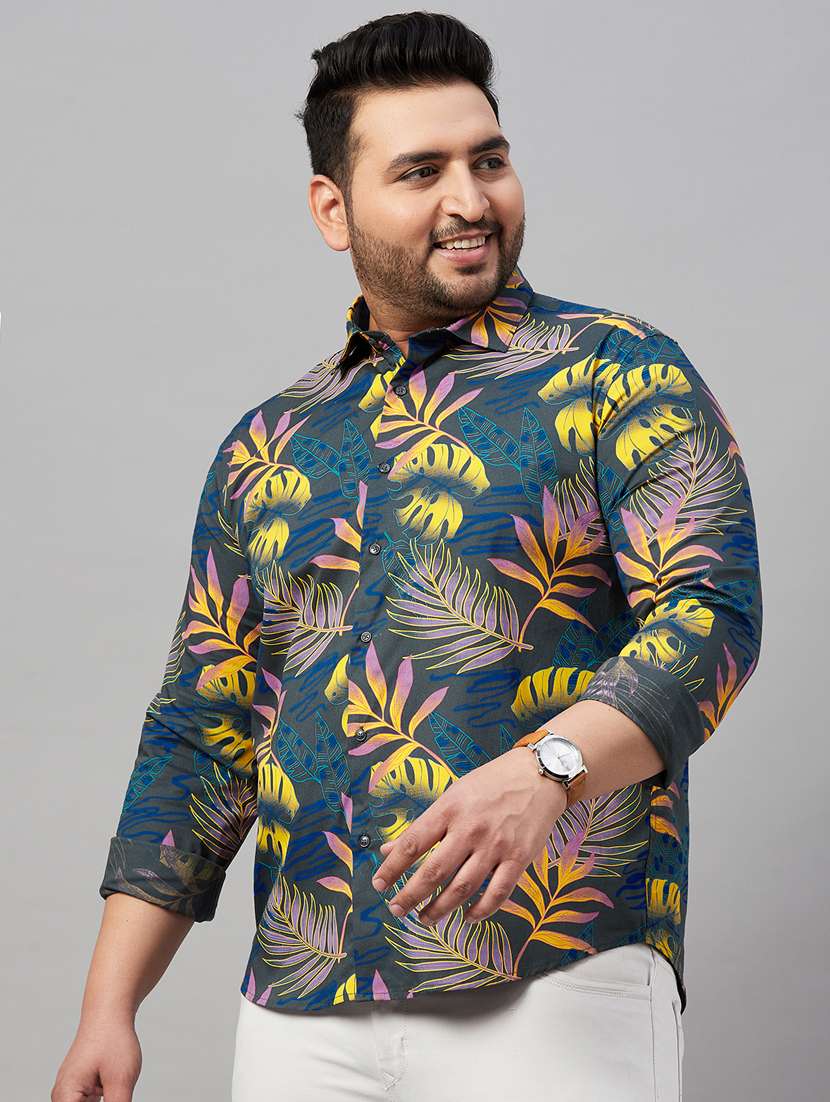 mens leaf print casual shirt - 19482964 -  Standard Image - 2