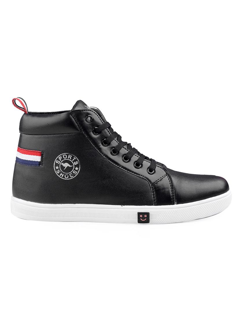 black patent leather lace up sneakers - 19483472 - Standard Image - 2