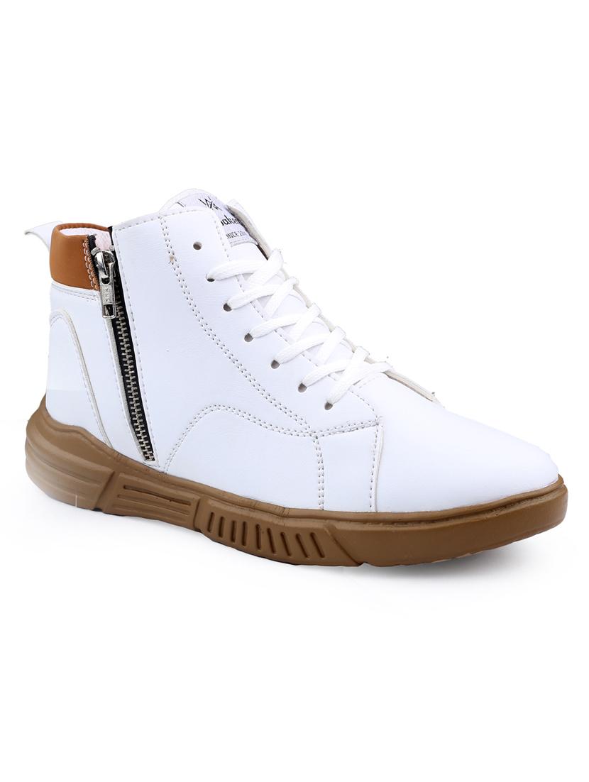 white patent leather lace up sneakers - 19483476 - Zoom Image - 0
