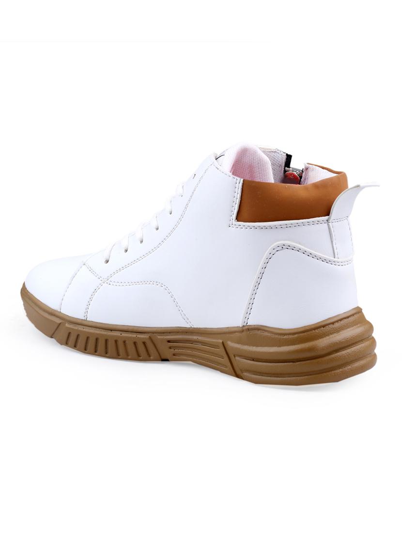 white patent leather lace up sneakers - 19483476 - Standard Image - 2