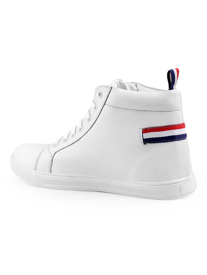white patent leather lace up sneakers - 19483482 - Standard Image - 2