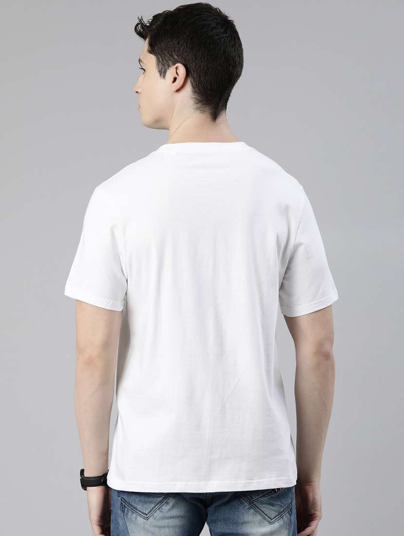 white chest printed t-shirt - 19484112 -  Standard Image - 2