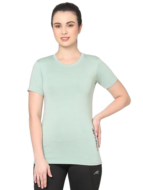 women's placement print round neck t-shirt - 19484355 -  Standard Image - 0
