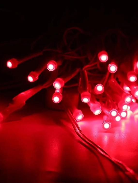 rsct battery powered waterproof and corded 25 v red led string light 36 ft - 19487136 - Standard Image - 2