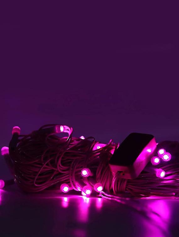 rsct plastic corded electric energy efficient and adjustable pink decorative led string 36 ft - 19487325 - Standard Image - 2