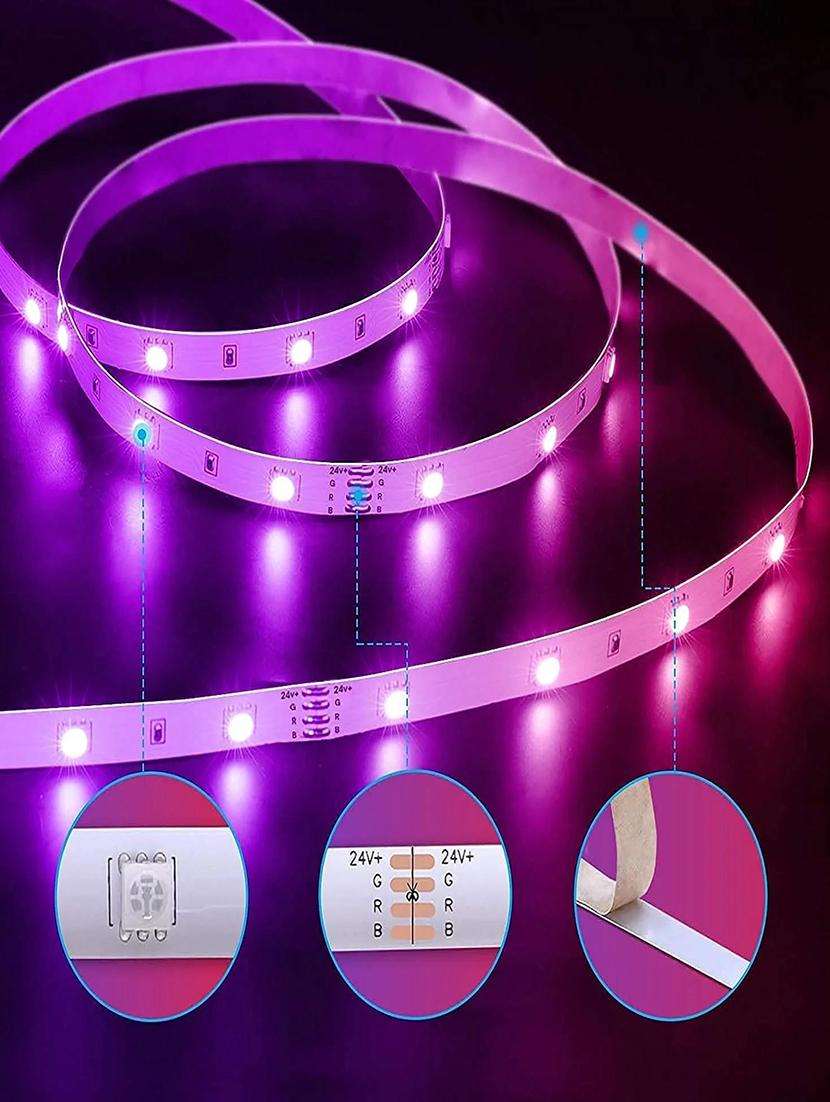 rsct smart wi-fi rgb 300 led rope strip light compatible with alexa google assistant, app control (5 m) - 19487535 - Standard Image - 2
