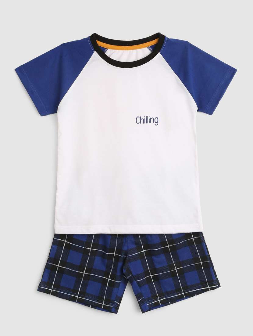 boys cotton shorts nightwear set