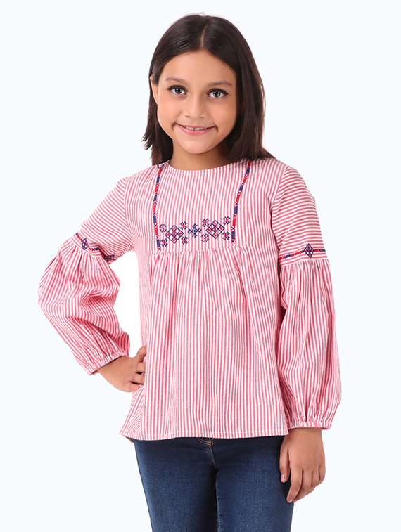 girls boat neck top