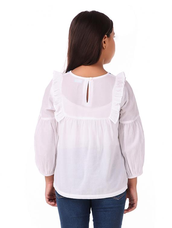 girls round neck top - 19488914 - Standard Image - 2