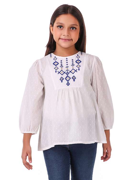girls round neck top
