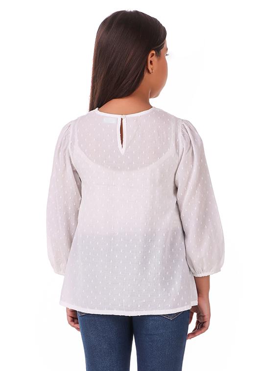 girls round neck top - 19488916 - Standard Image - 2