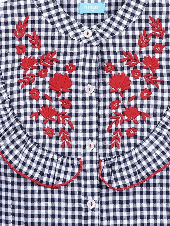 girls mandarin collar top - 19488922 -  Standard Image - 2