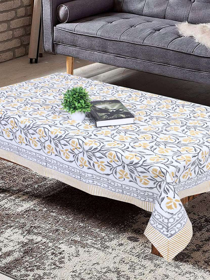 texstylers cotton 4 seater 40 x 60 inch rectangular jaipuri center table cloth