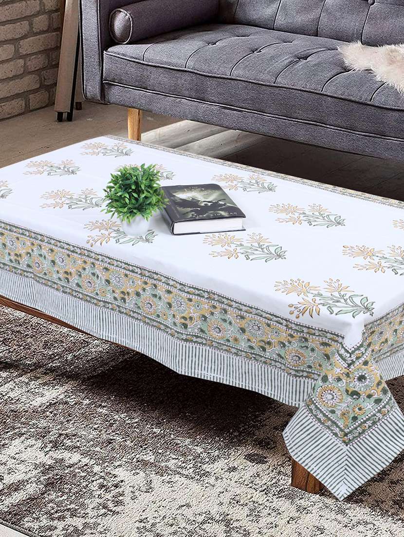 texstylers cotton 4 seater 40 x 60 inch rectangular jaipuri center table cloth