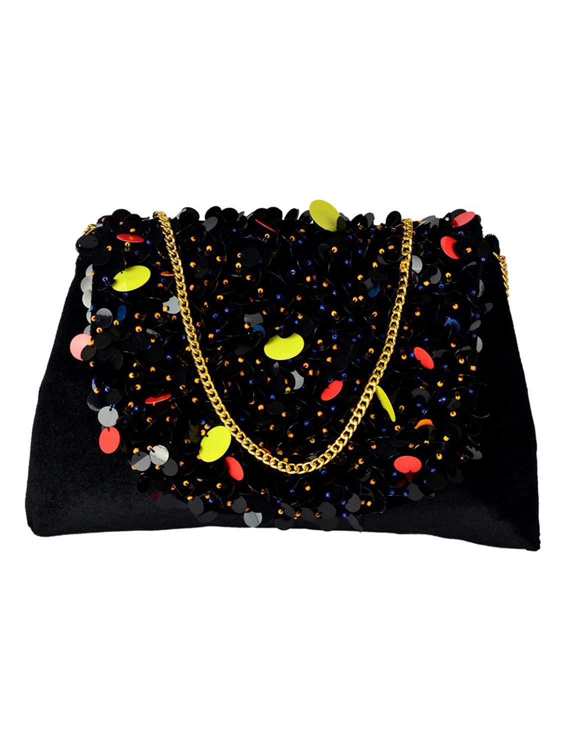 embellished regular clutch with detachable strap