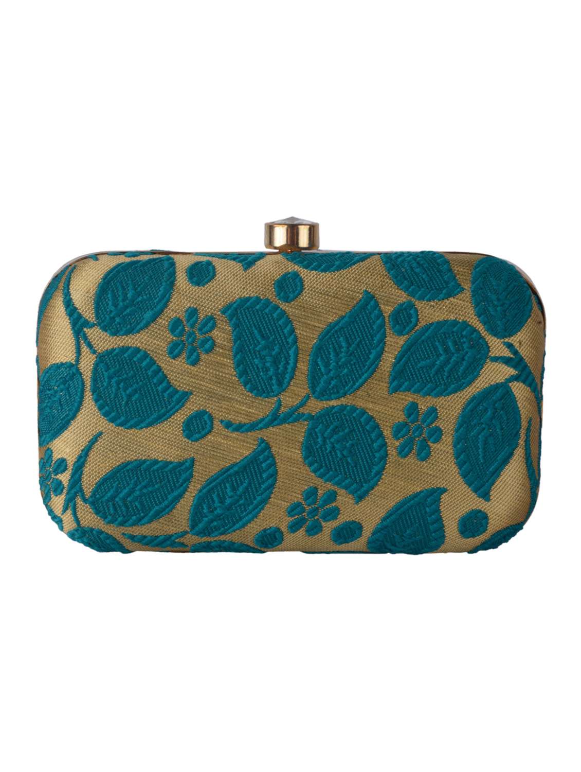 self design box clutch with detachable strap