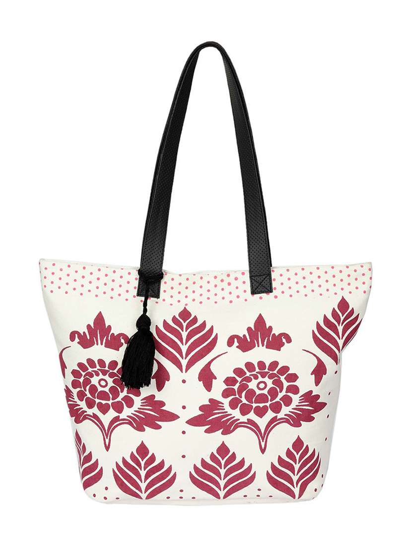 printed canvas regular tote