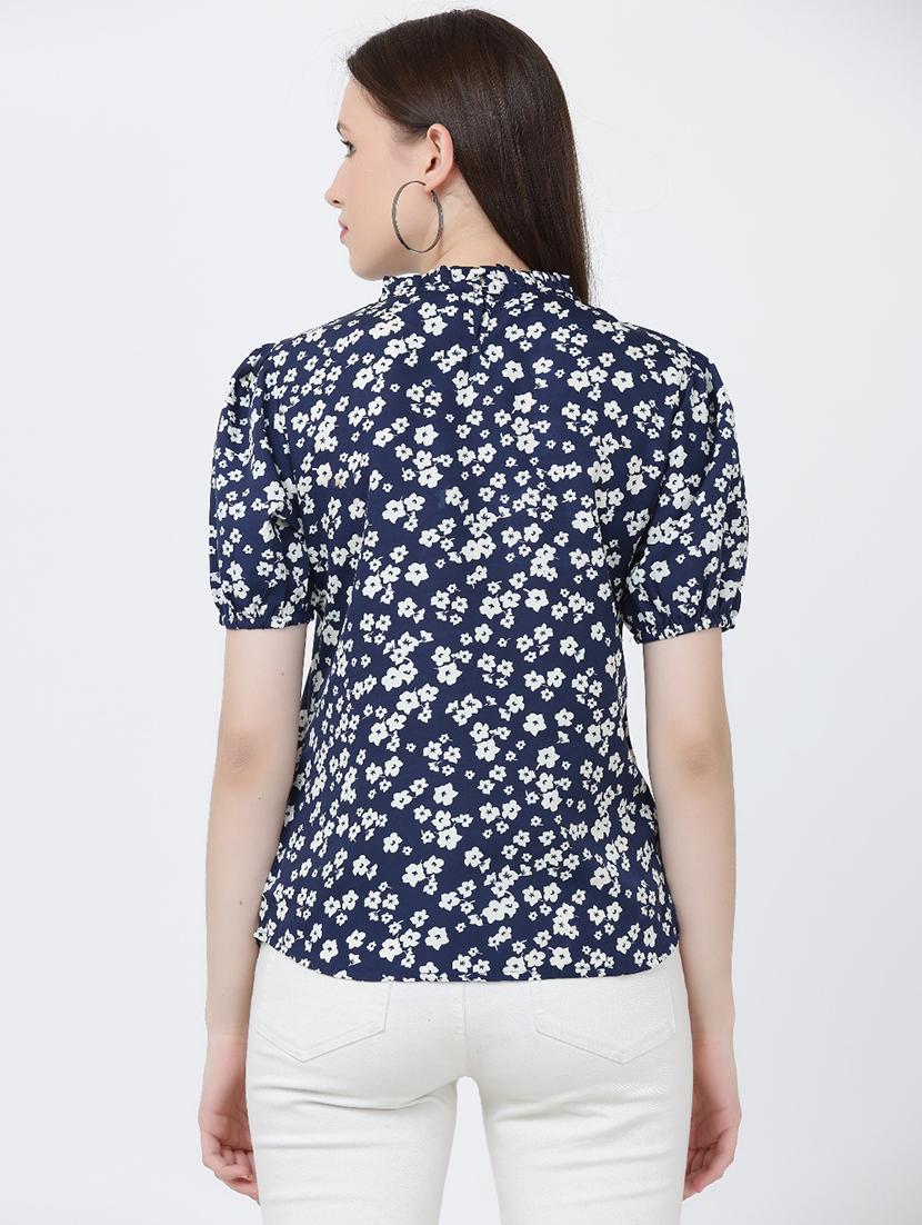 floral rayon a line top - 19490082 - Standard Image - 2