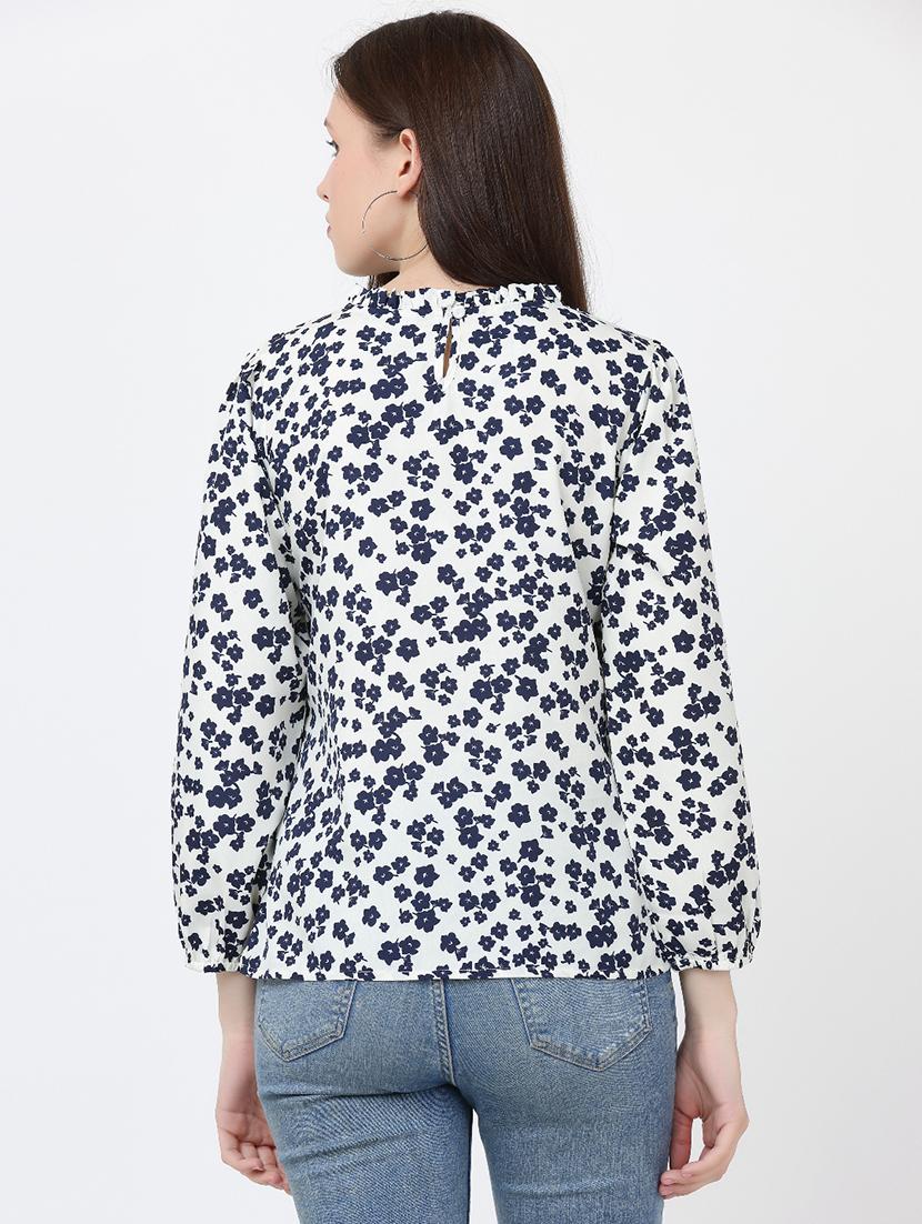 white crepe a line top - 19490088 - Standard Image - 2