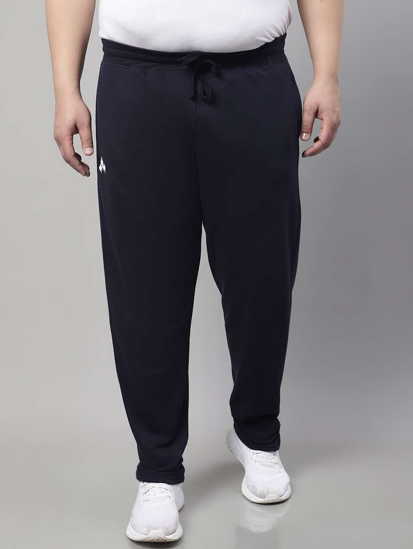 mid rise solid full length track pant