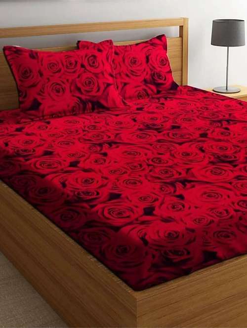 printed bed sheet with pillow cover - 19491272 - Standard Image - 0
