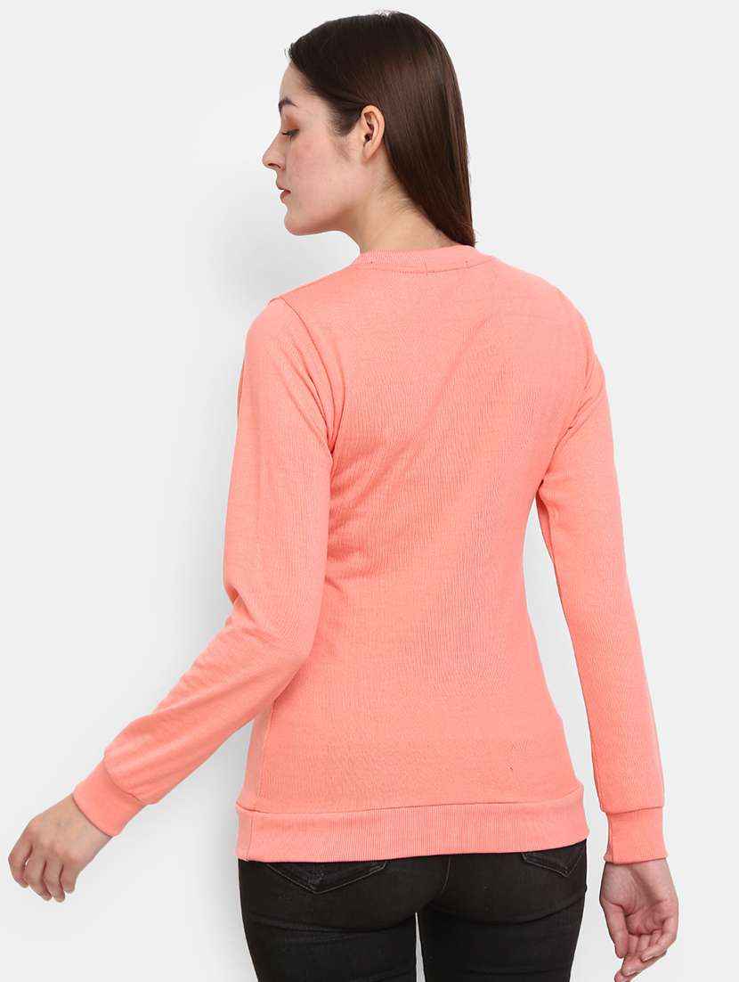 solid pink cotton regular pullover - 19492230 -  Standard Image - 2