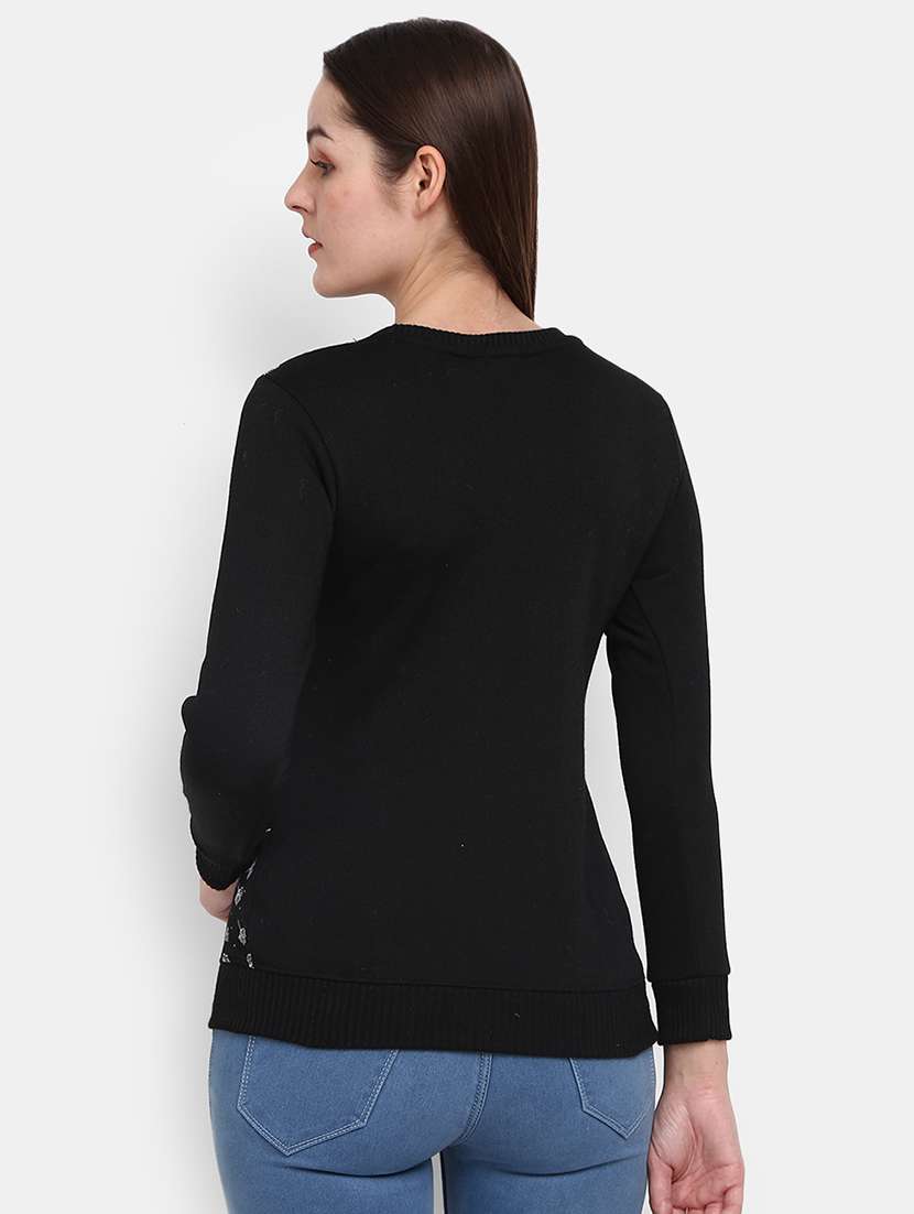 black cotton pullover - 19492235 -  Standard Image - 2
