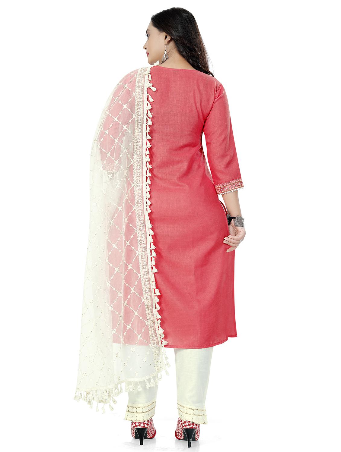 peach embroidered suit set - 19492630 - Standard Image - 2