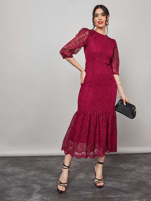 women self design tiered dress - 19492685 - Standard Image - 0