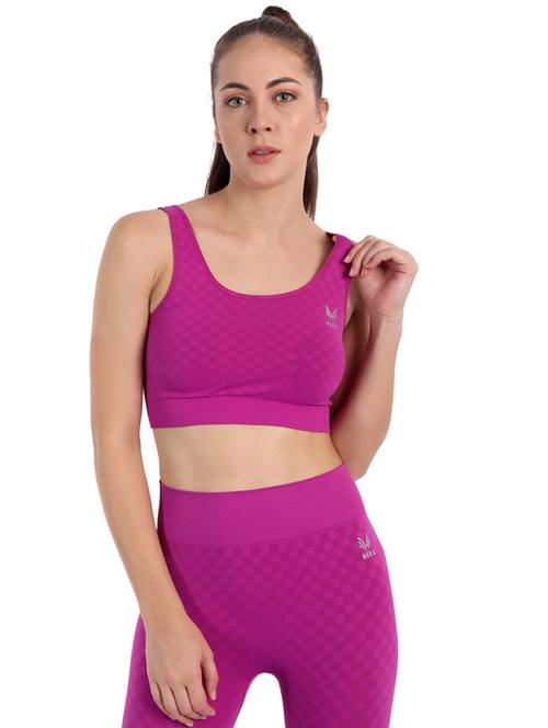 pink nylon sports bra - 19492877 -  Standard Image - 0