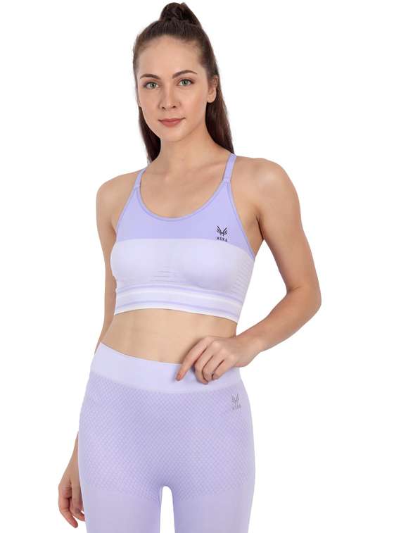 blue nylon sports bra - 19492880 -  Zoom Image - 0