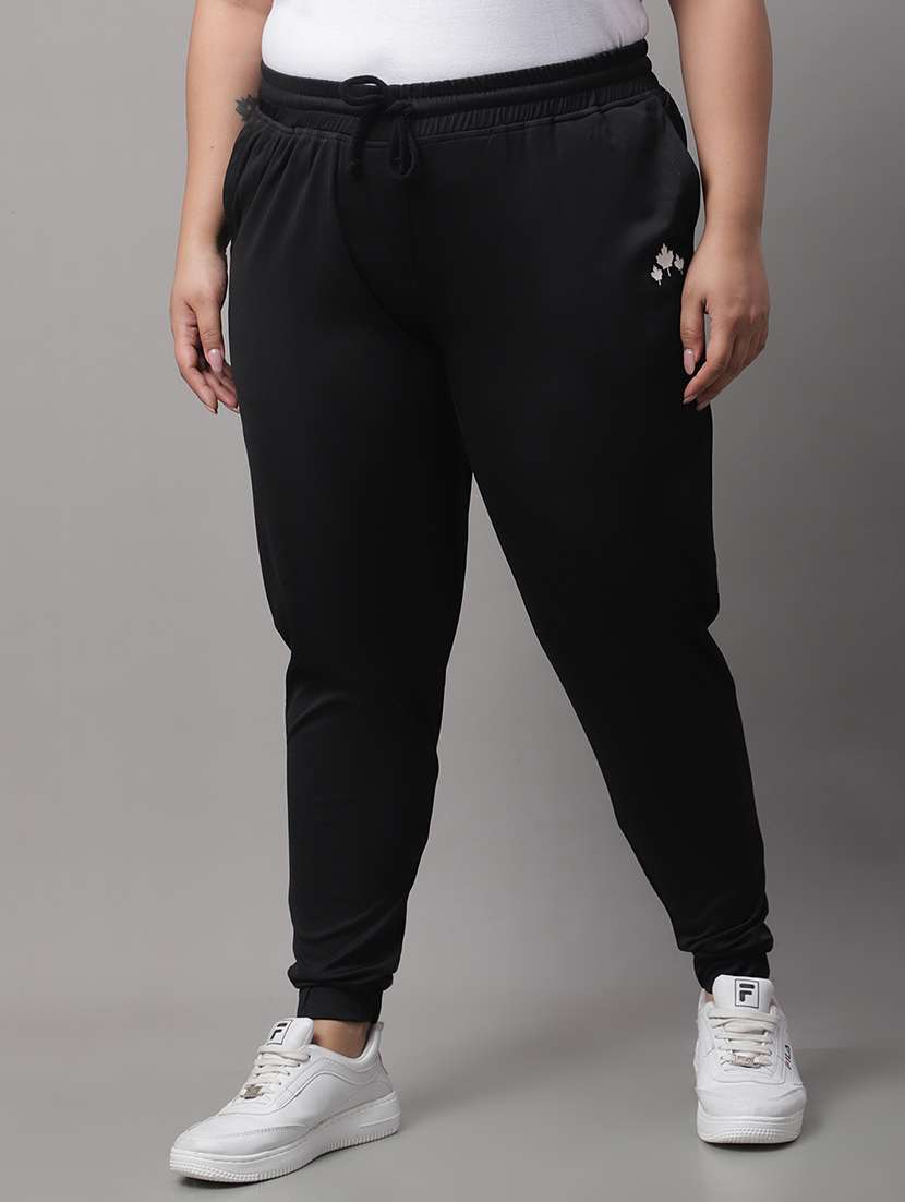 solids polyester track pants