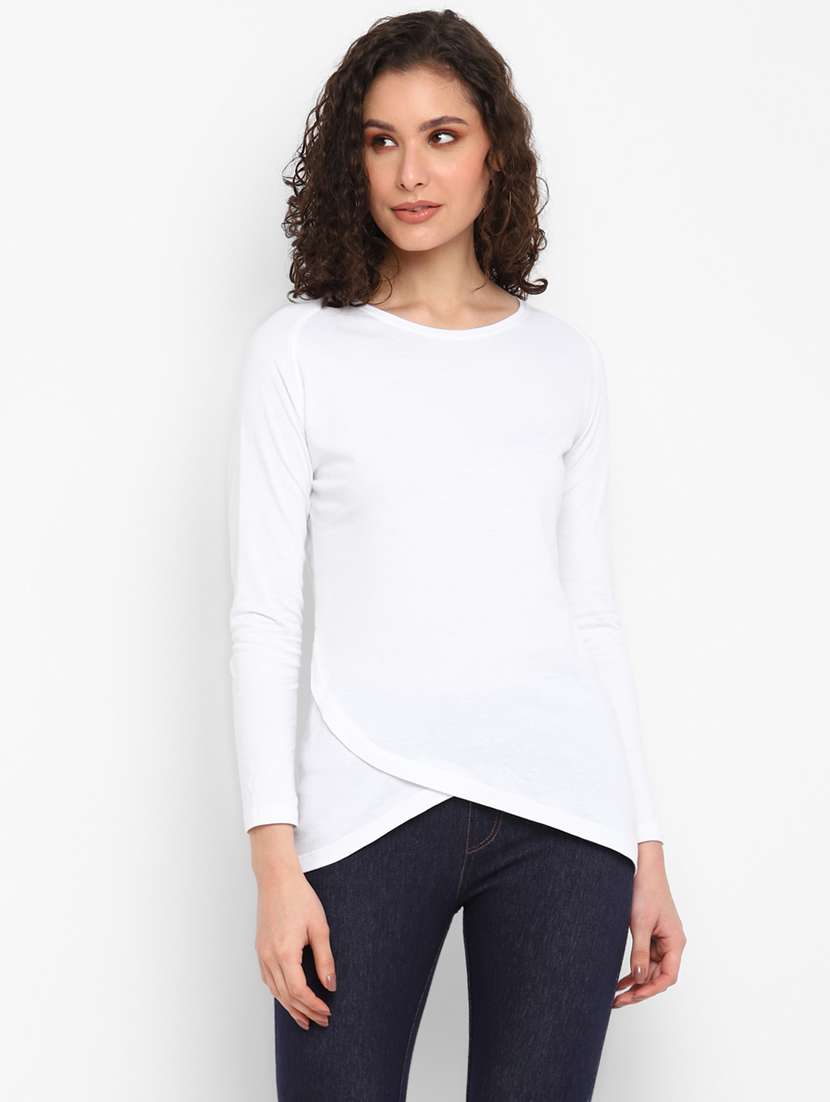 women's plain round neck t-shirt