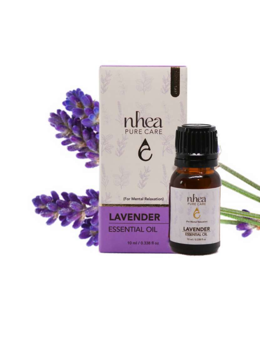 nhea lavender essential oil 10 ml  100 % natural for improving skin and hair texture, reduces stress