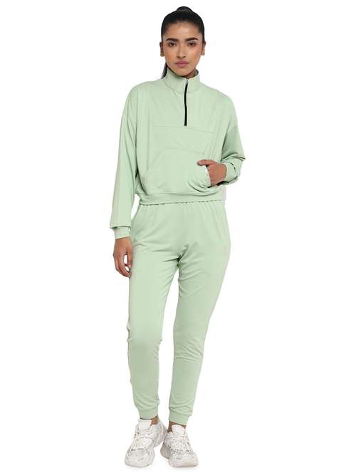 women solid long sleeve winter set 