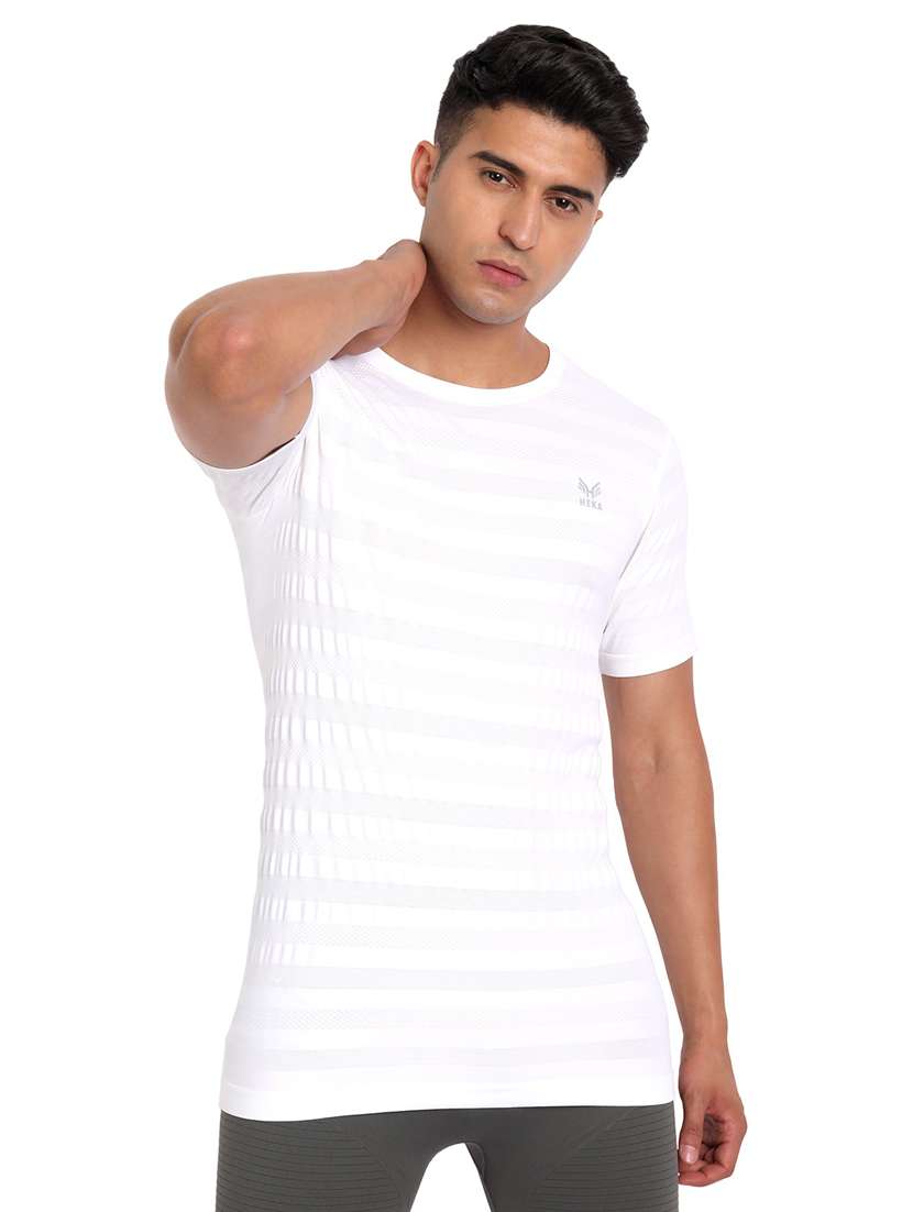 stripes nylon regular t-shirts