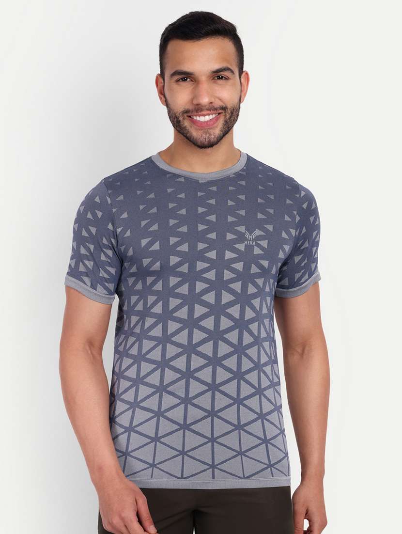 self design cotton blend t-shirt - 19493861 - Zoom Image - 0