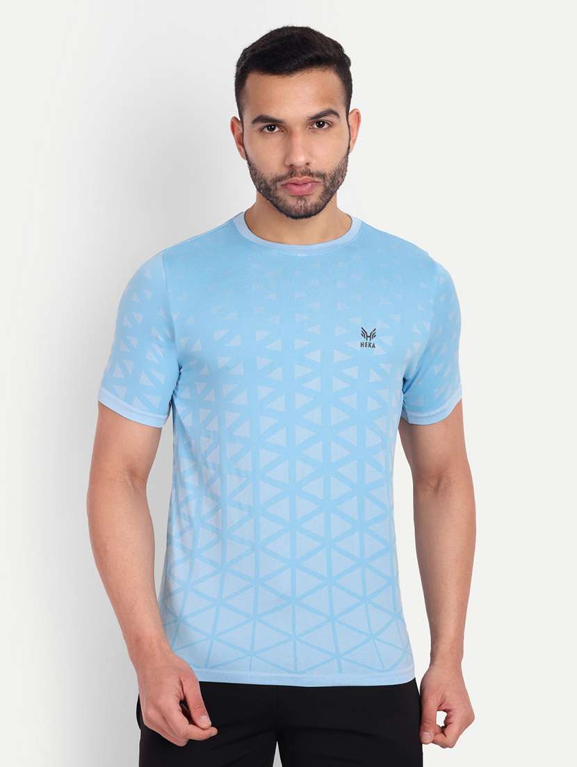 men printed short sleeves t-shirt