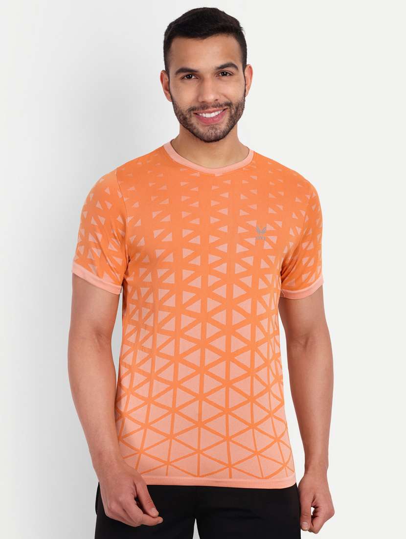 self design cotton blend t-shirt