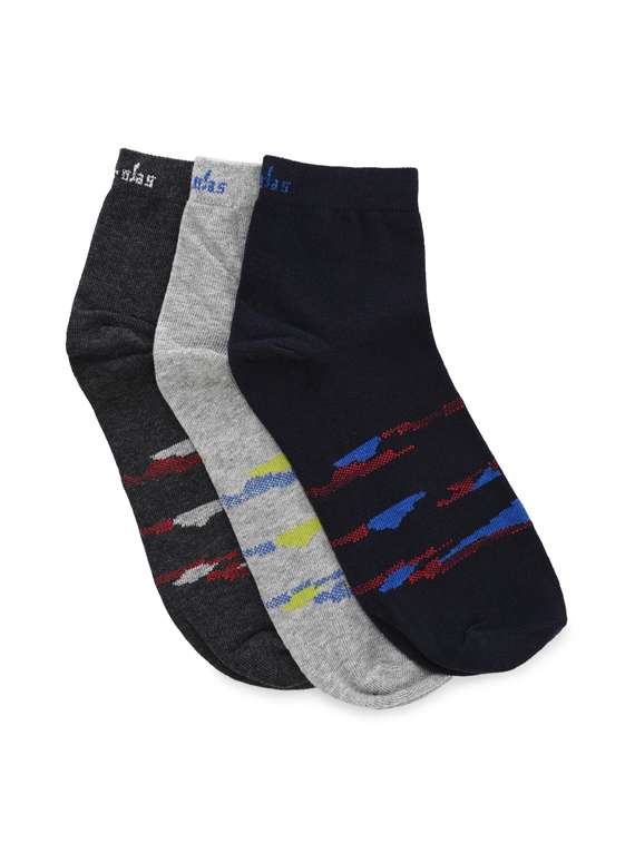 set of 3 above ankle length socks 