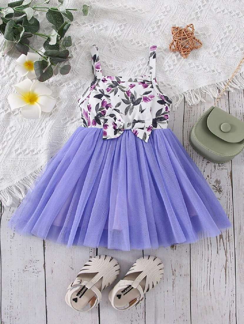 girls square neck sleeveless frock